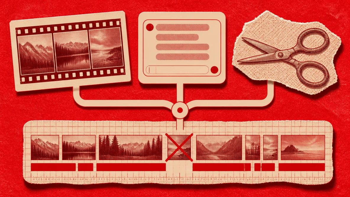 An illustrated prompt-to-generated-video workflow.